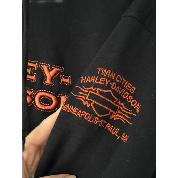 Harley Davidson Full Zip Hooded Jacket size XL Black St Paul MN Embroidery - Picture 10 of 11